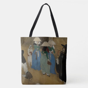 "In the Market" Classic Asian Art on a Tote Bag