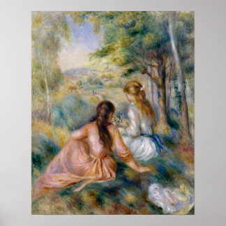 In the Meadow, Pierre-Auguste Renoir Poster