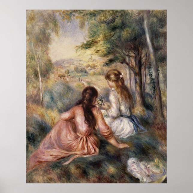 In the Meadow ~ Pierre-Auguste Renoir Poster (Front)
