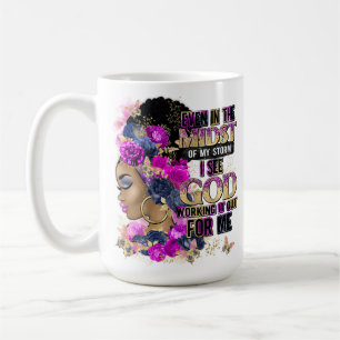 In The Midst Queen Black Melanin Woman Brown Skin Coffee Mug