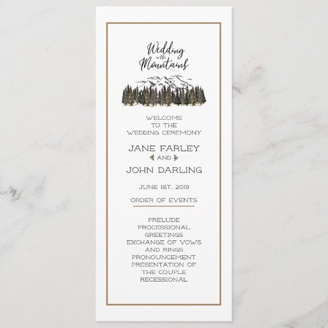 In the Mountains Program Programme (Front)