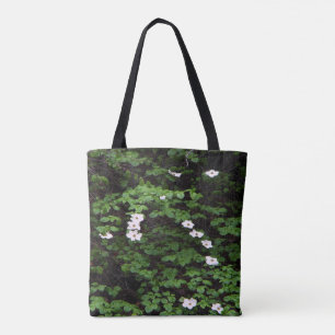 In the mountains, the flowers grow... tote bag