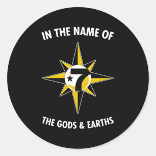In The Name Of The Gods Ehs Allah 5 Percent Classic Round Sticker