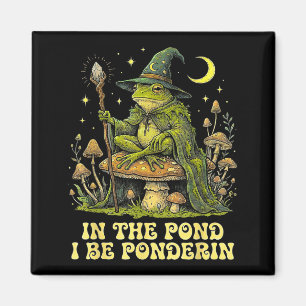 In The Nd I Be Nderin Funny Wise Frog Wizard Meme  Magnet