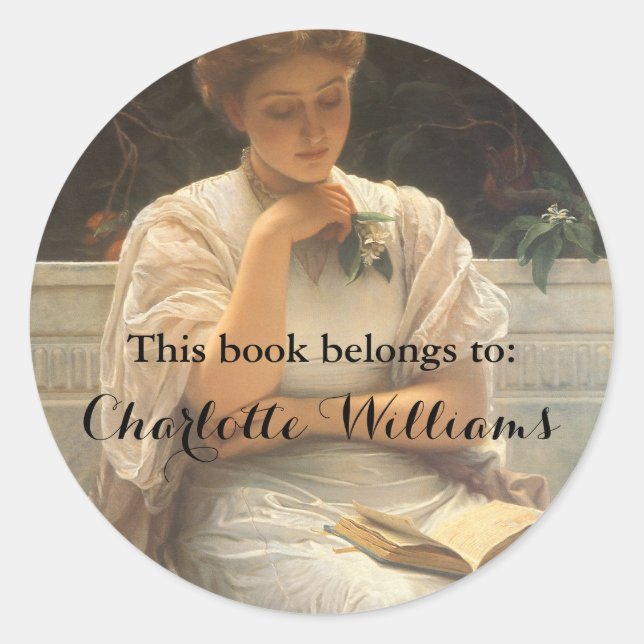 In the Orangery by Perugini Bookplate Classic Round Sticker (Front)