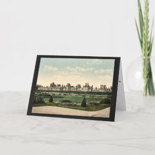 In the park, Fontainebleau Palace, France vintage Card