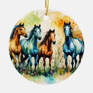 In the Pasture Ceramic Tree Decoration
