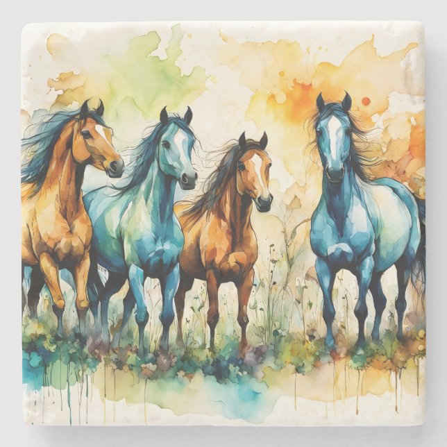 In the Pasture Stone Coaster (Front)