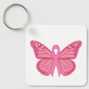In The Pink Butterfly Key Ring