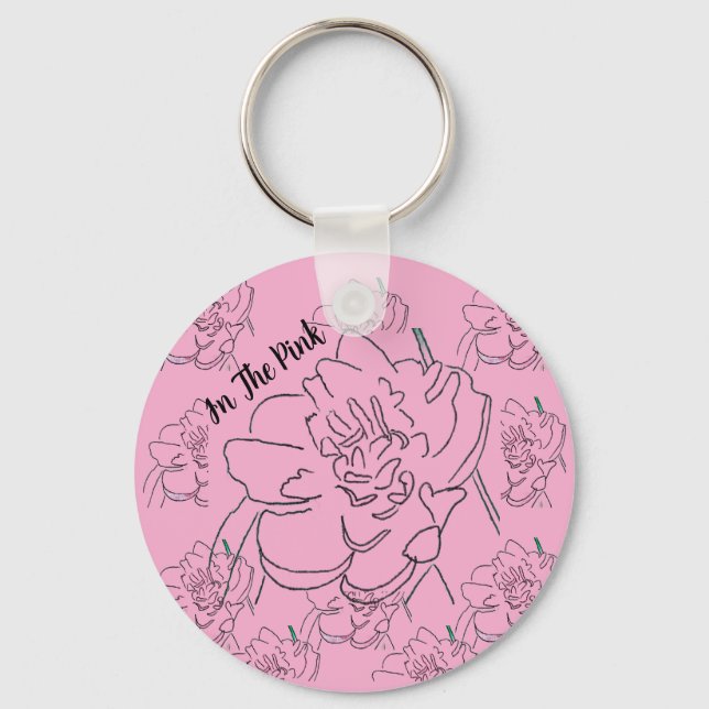 In the Pink Peonies Keychain (Front)