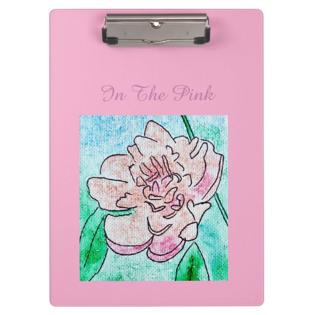 In the Pink Peony   Clipboard (Front)