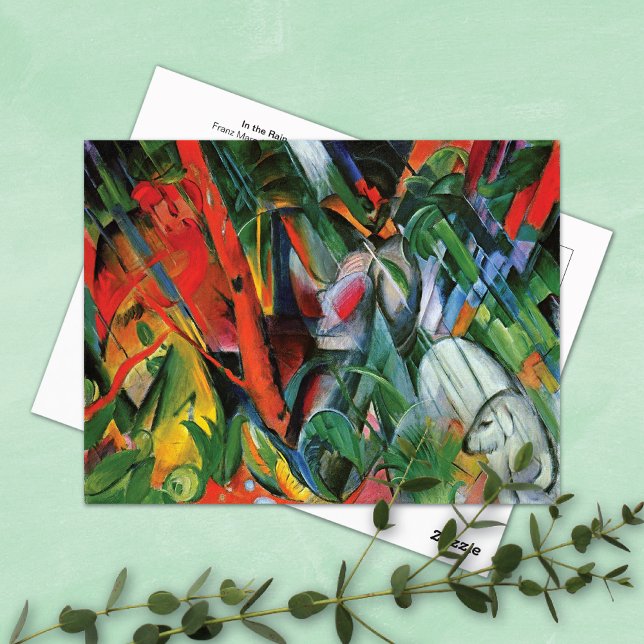 In the Rain Franz Marc Abstract Postcard (Creator Uploaded)