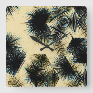 In the shade of colour Beige Square Wall Clock