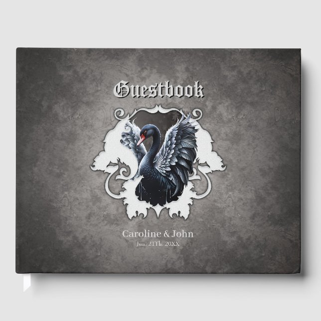 In the shadow of elegance: A black swan.  Guest Book (Front)