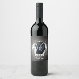 In the shadow of elegance: A black swan. Wine Label