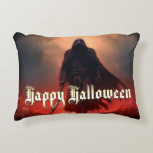 In the shadow of the Grim Reaper - Halloween Decorative Cushion