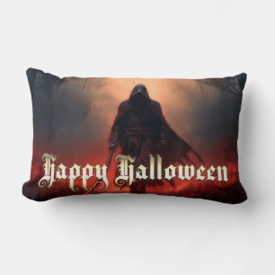 In the shadow of the Grim Reaper - Halloween Lumbar Cushion