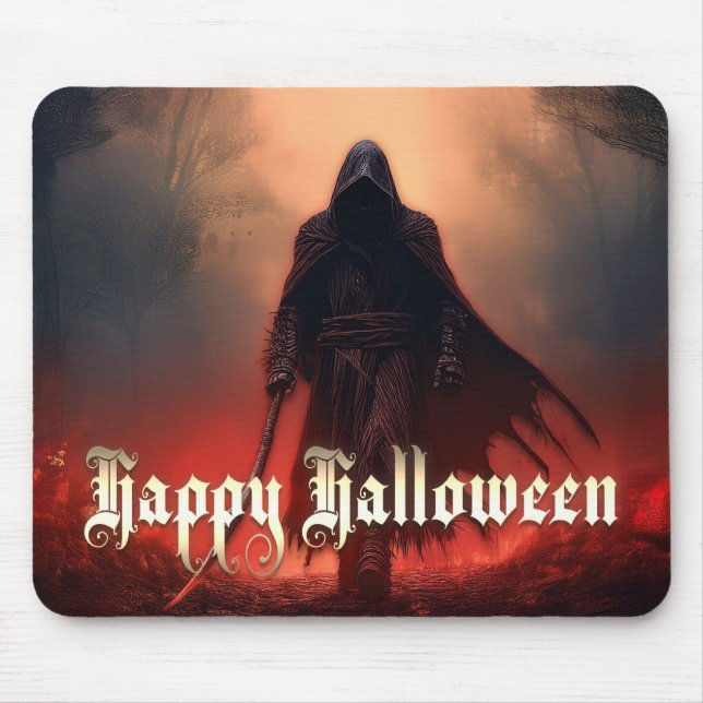 In the shadow of the Grim Reaper - Halloween Mouse Pad (Front)