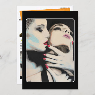 ‘In the Shadows’ Painting on a Small-Scale Print Invitation