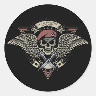 In the Shadows Security Logo Sticker
