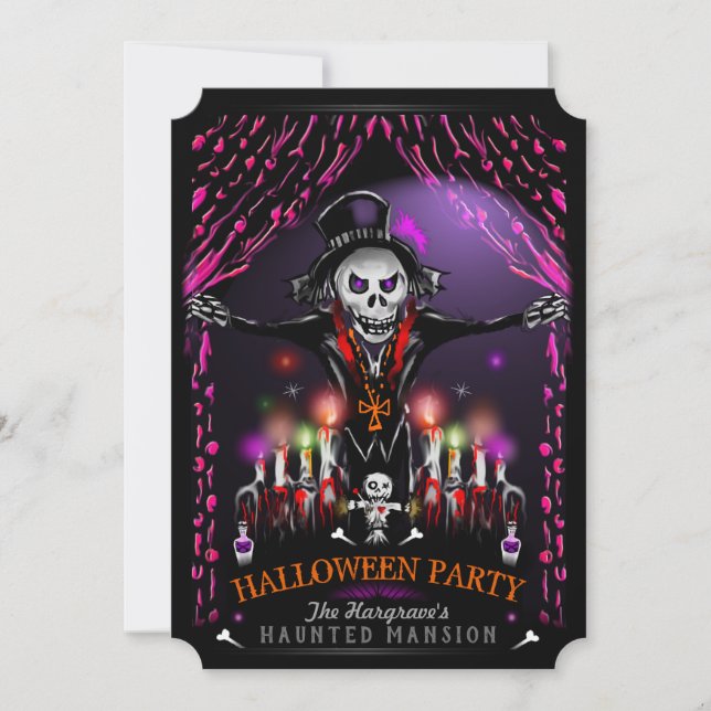 In The Spirit of Halloween Costume Party Invitation (Front)