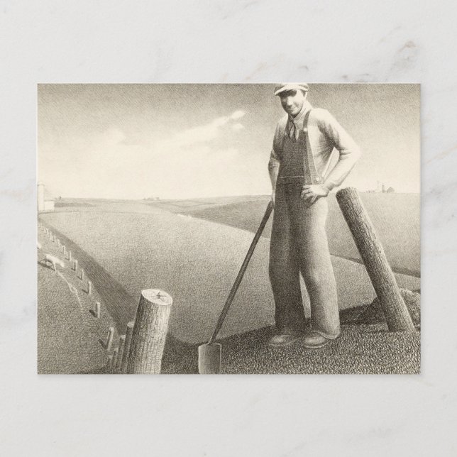 In the Spring by Grant Wood Postcard (Front)