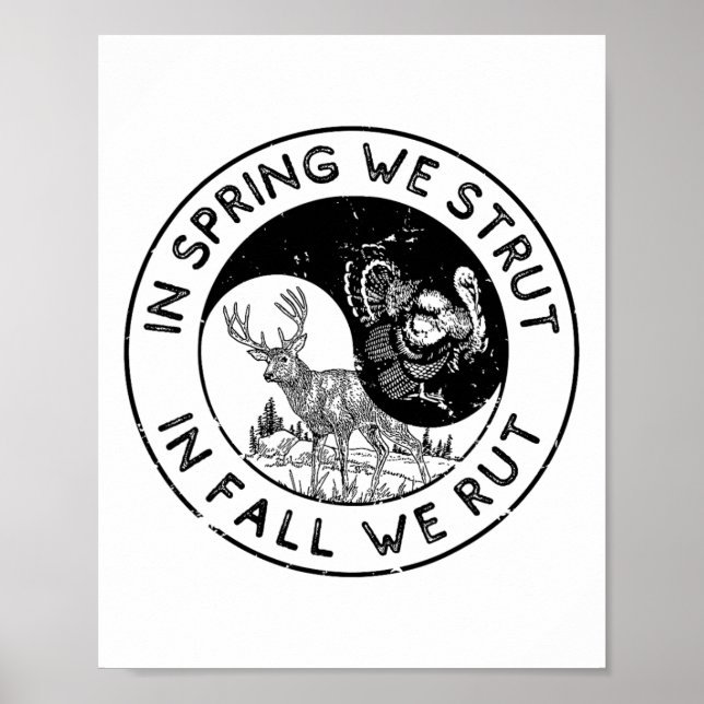 In The Spring We Strut In The Fall We Rut Seasonal Poster (Front)