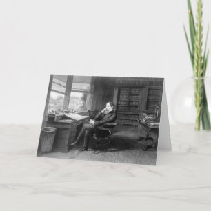 In the Study of Charles Dickens Holiday Card