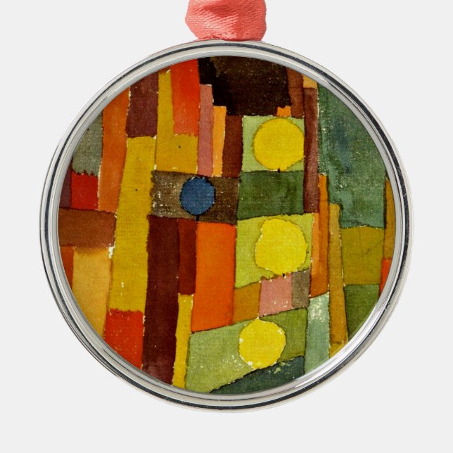In the Style of Kairouan by Paul Klee Metal Tree Decoration (Front)