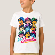 In the Summertime Colorful Pop Art Kids' T-Shirt