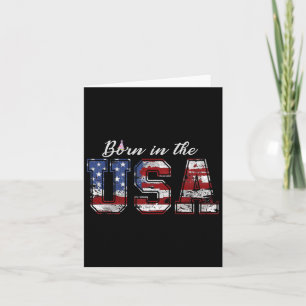 In The Usa Shirt Us Flag 4th Of July Birthday Patr Card