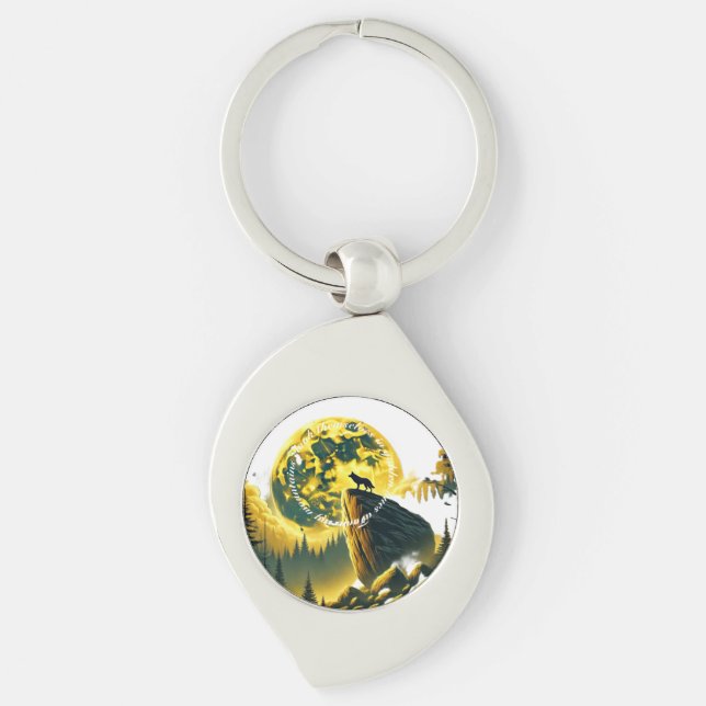 In the vast expanse of Yellowstone Key Ring (Front)