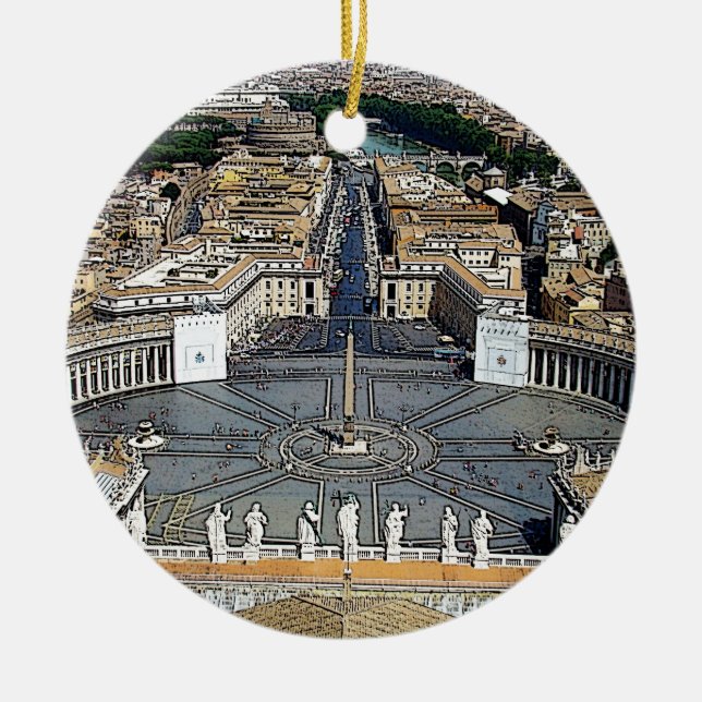 In the Vatican Ceramic Tree Decoration (Front)