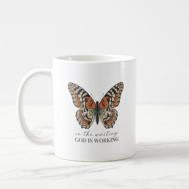 In the waiting ,God is working Coffee Mug (Left)