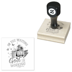 In The Waiting...  Rubber Stamp