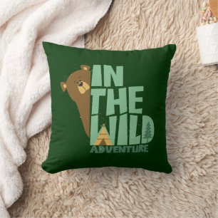 In The Wild Adventure Bear Cushion