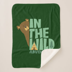 In The Wild Adventure Bear Sherpa Blanket