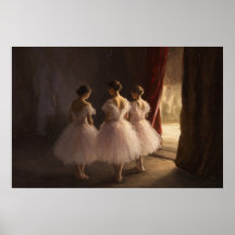 In the Wings Three Ballerinas