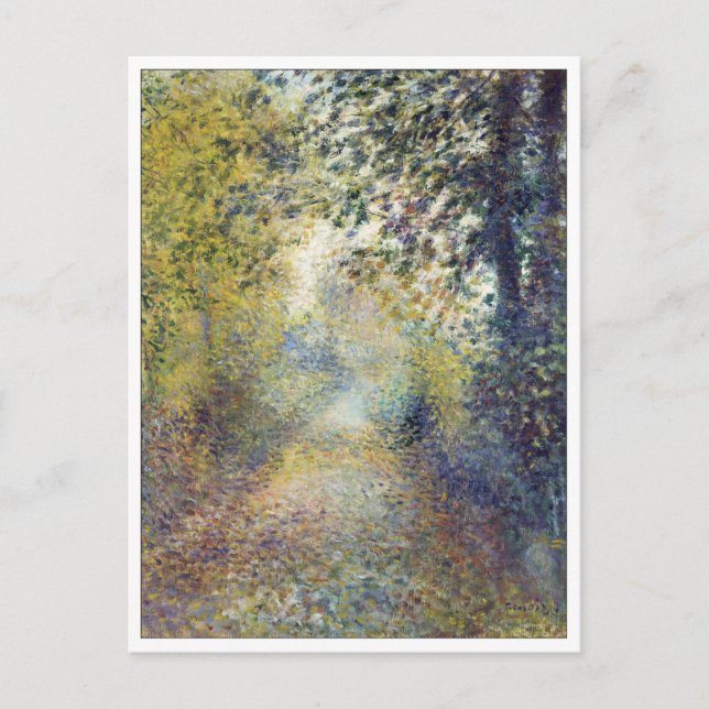 In the Woods by Renoir Postcard (Front)