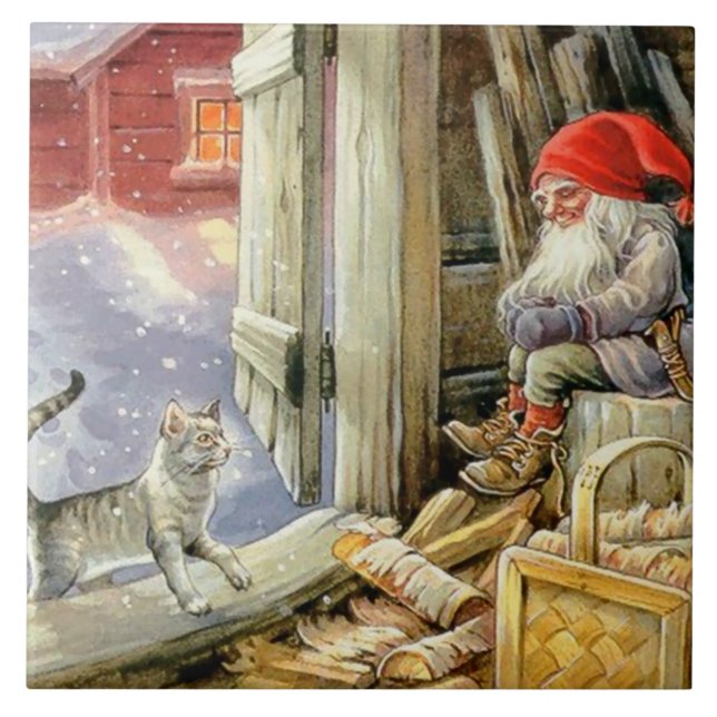 “In the Woodshed” by Jenny Nystrom Tile (Front)