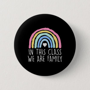 In This Class We Are Family Student Teacher Back T 6 Cm Round Badge