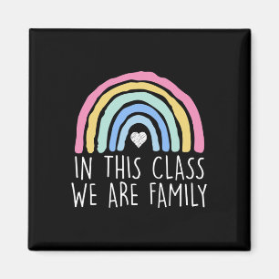 In This Class We Are Family Student Teacher Back T Magnet