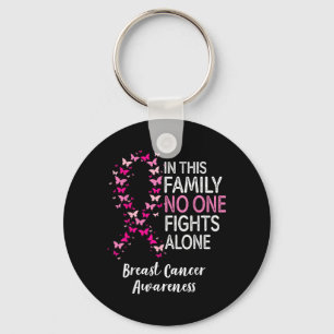 In This Family Fight Alone Breast Cancer Awareness Key Ring