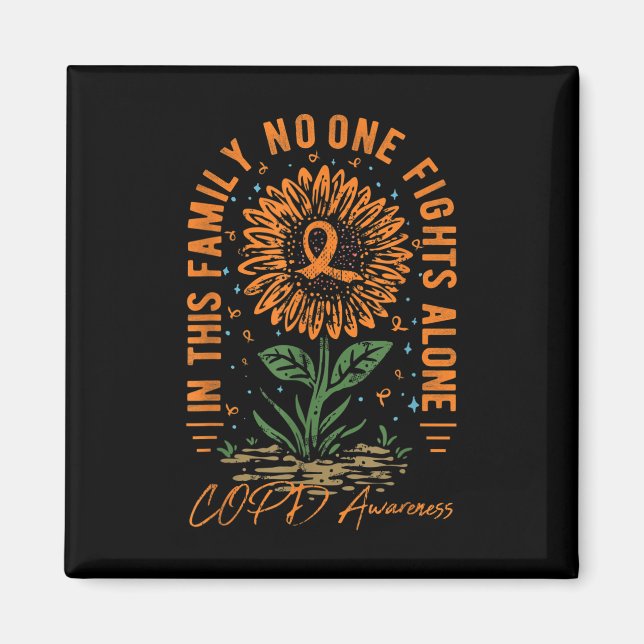 In This Family Fight Alone Copd Awareness  Magnet (Front)