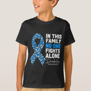 In This Family Fight Alone Diabetes Awareness T-Shirt