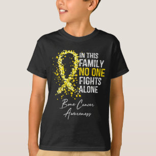 in This Family Fights Alone Bone Cancer Awareness T-Shirt
