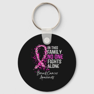 In This Family Fights Alone Breast Cancer Awarenes Key Ring