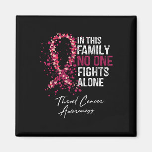 In This Family Fights Alone Shirt Throat Cancer  Magnet