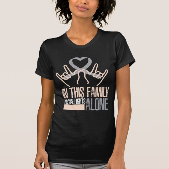 In this family no one fight diabetes awareness T-Shirt (Front)