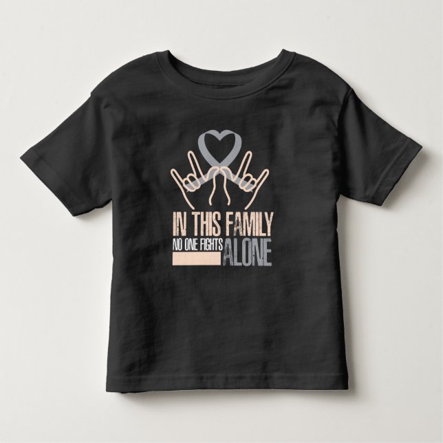 In this family no one fight diabetes awareness toddler T-Shirt (Front)
